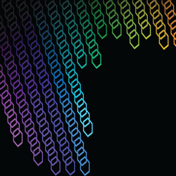 abstract background with multicolored bent lines vector image