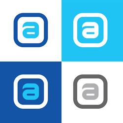 initial letter a logo icon inside square shape vector