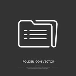 Folder line icon Royalty Free Vector Image - VectorStock