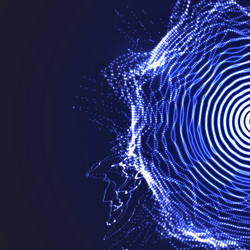 Particle Array - Digital Explosion vector image