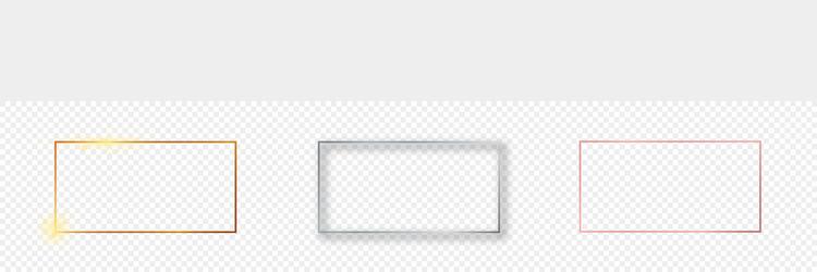 set of three rectangular shape frames vector image