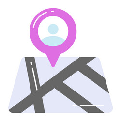 user location design in modern and trendy style vector image