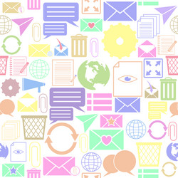 message seamless pattern background icon vector