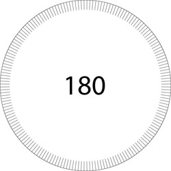 Circle dial scale division round template vector