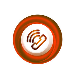 old fashioned phone button call center support vector image
