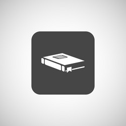 web button flat design with shadow vector image