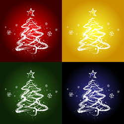 Christmas trees vector