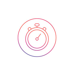 chronometer stopwatch linear icon isolated vector