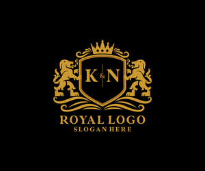 Lion Royal Letter Logo Template Vector Image