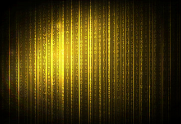 Orange Binary Code Stream vector image