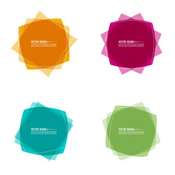 Set of colored banners vector