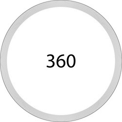 Circle dial scale division round template vector