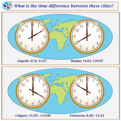 logical task what is the time difference between vector