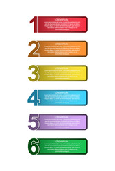 numbered list with numbers and space for text vector image
