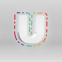 3d character from a fontset with colorful vector image