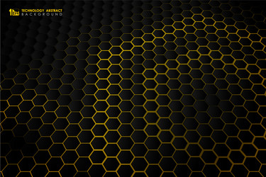 Abstract hexagonal futuristic technology gradient vector