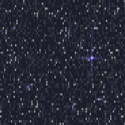 binary code with numbers one and zero on dark vector image