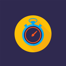 chronometer icon flat style vector