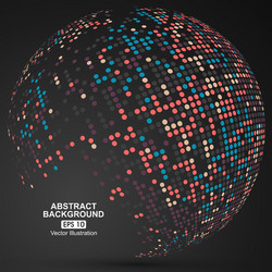 dots colorful three-dimensional map of the world vector image