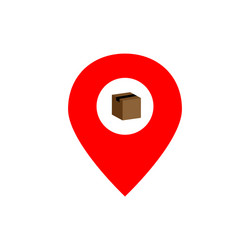 Map pointer cardboard design template vector