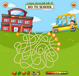 Kids school maze game Royalty Free Vector Image