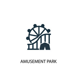 Clown amusement park worker line icon Royalty Free Vector