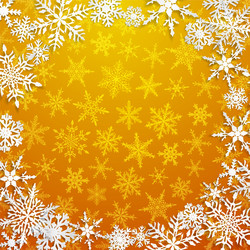 Christmas background of snowflakes vector