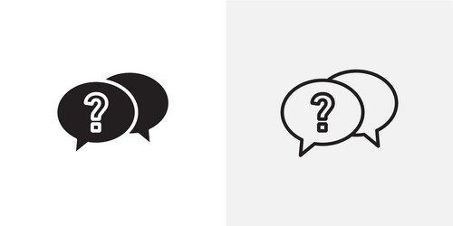 comment question icons pack for apps and ui ux vector image