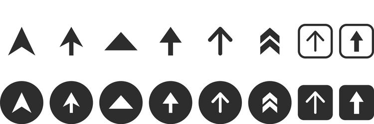 modern arrow up down web element set vector image