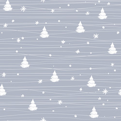 trees and lines abstract seamless pattern stylish vector image