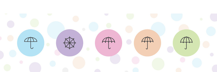 umbrella icons vector