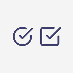 check list button icon mark in square vector image