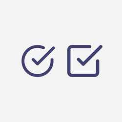 check list button icon mark in square vector