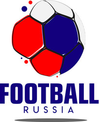 football russia logo template design vector