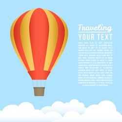 Retro hot air balloon Royalty Free Vector Image