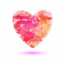Watercolor beautiful hearts Royalty Free Vector Image