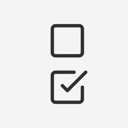 Check list button icon mark in square box vector