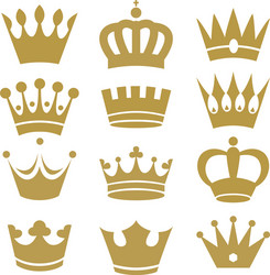 crown icons isolated on white background Vector Image