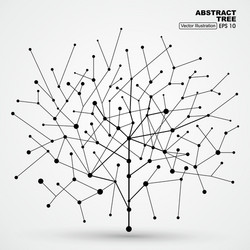 Points and lines of trees abstract graphics vector