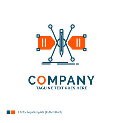 Architect constructing grid sketch structure logo vector