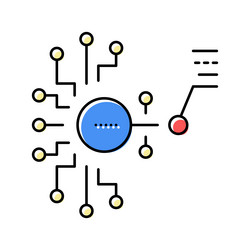 artificial model neural network color icon vector image