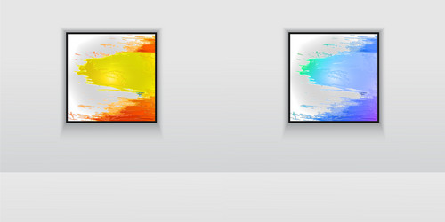 Digital art picture color on the wall in web vector