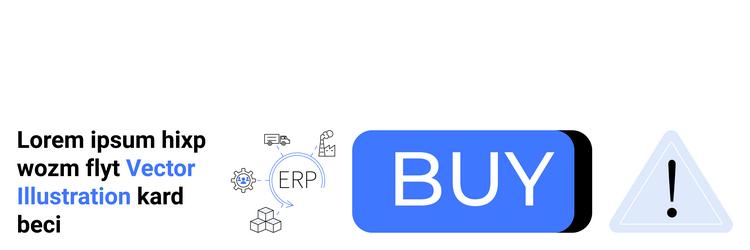erp software selection guide with buy button vector image