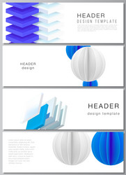 Layout headers banner templates vector