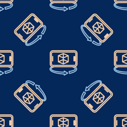 line 3d modeling icon isolated seamless pattern vector image