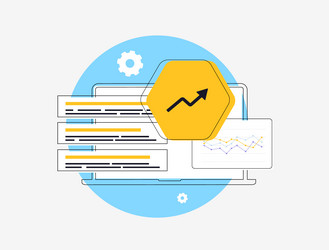 seo analytics dashboard with website traffic data vector image