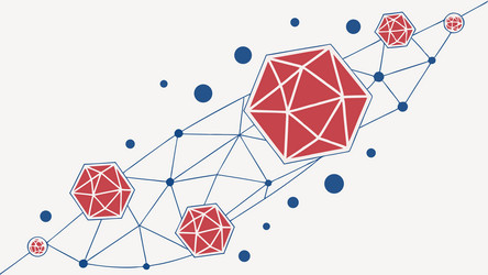 abstract geometric structure with connected nodes vector image