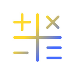 Calculation pixel perfect gradient linear ui icon vector