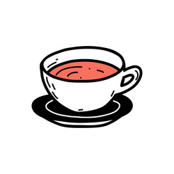 Tea or coffee cup doodle hand drawn vector