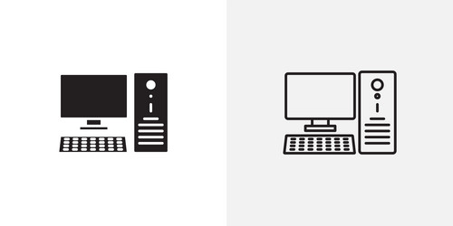 computer icons pack for apps and ui ux desigs vector image